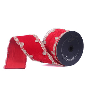 Buy red SCALLOPED VELVET (PREORDER)