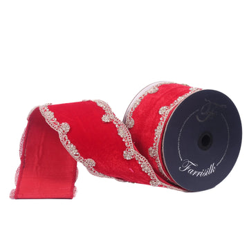 Buy red SCALLOPED VELVET (PREORDER)