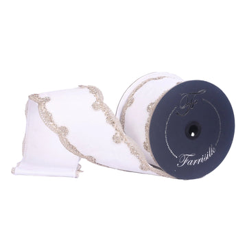 Buy ivory SCALLOPED VELVET (PREORDER)