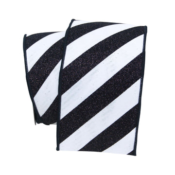 Buy black-white GLITTER CANDY STRIPES (IN STOCK)