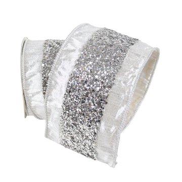 Buy silver GLITTER TRIM RIBBON (PREORDER)