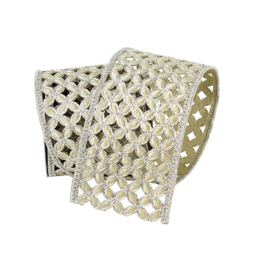 Buy gold-platinum CHRISTMAS FLOWERS LACE (IN STOCK)