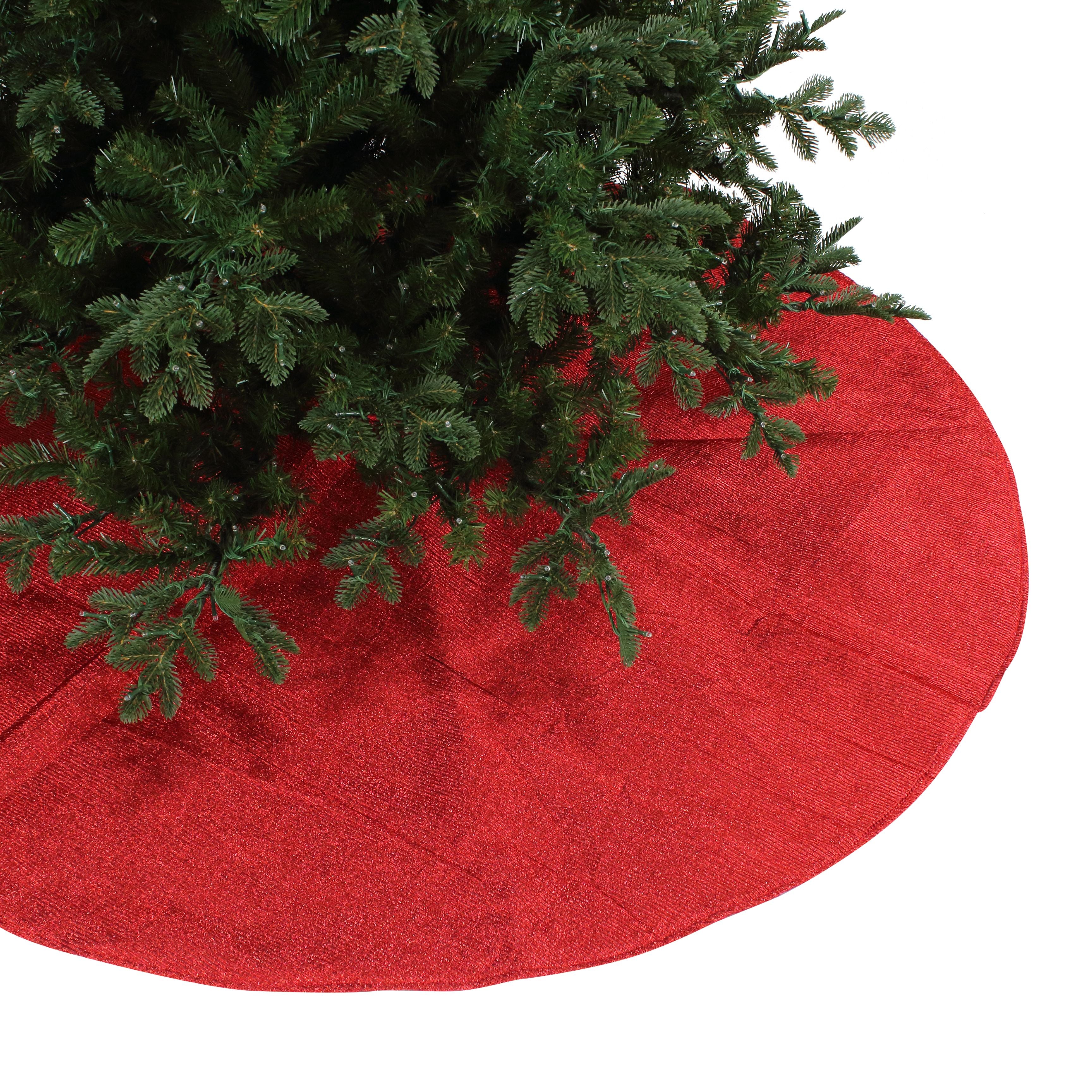 PLEATED METALLIC TREE SKIRT (IN STOCK)