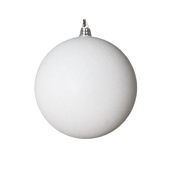 WHITE GLITTER ORNAMENTS (IN STOCK)