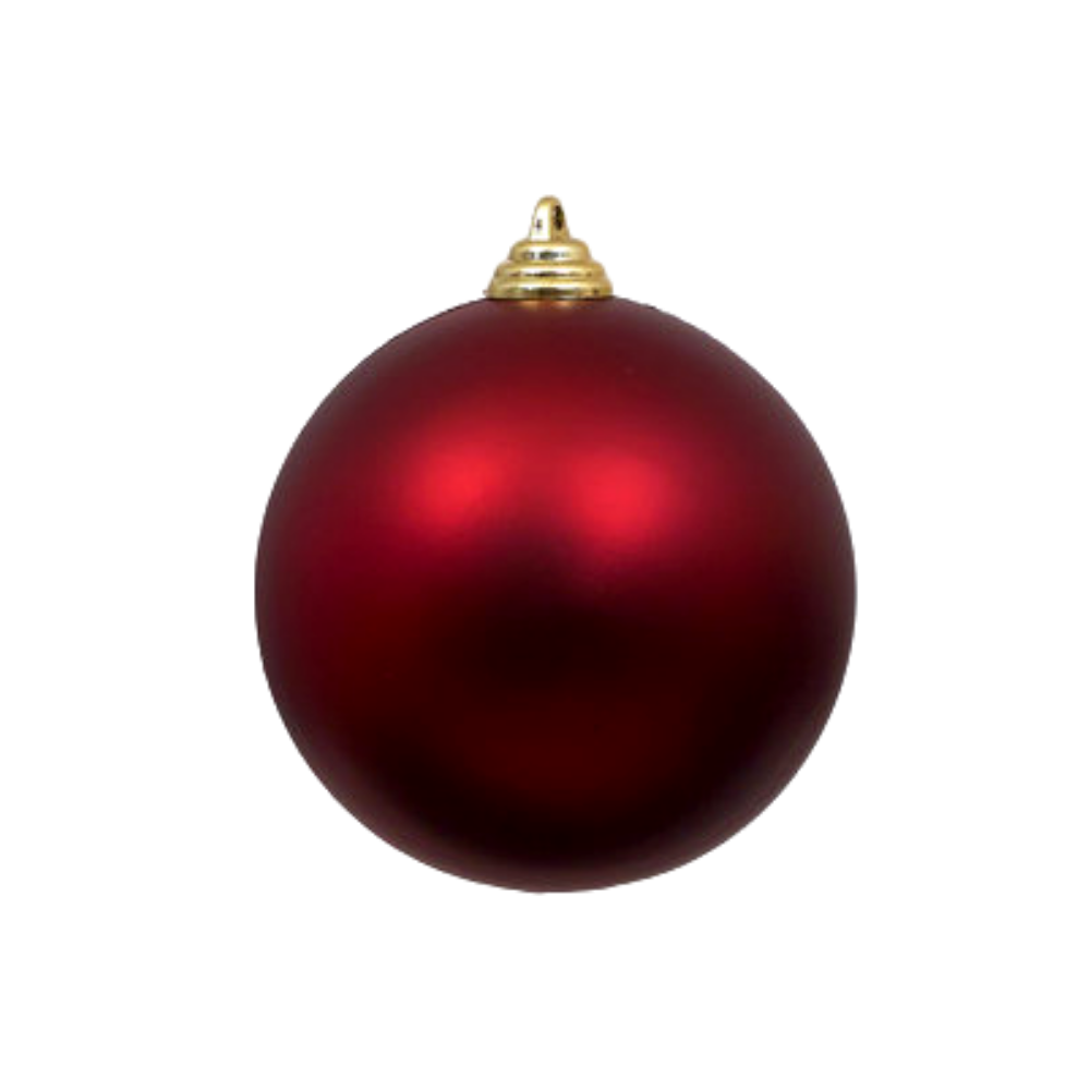 BURGUNDY MATTE ORNAMENTS (IN STOCK)