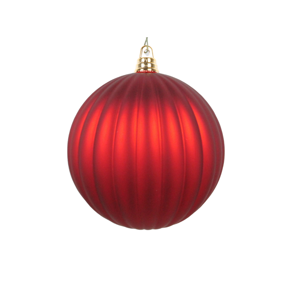 RED MATTE PLEATED ORNAMENTS (PREORDER)