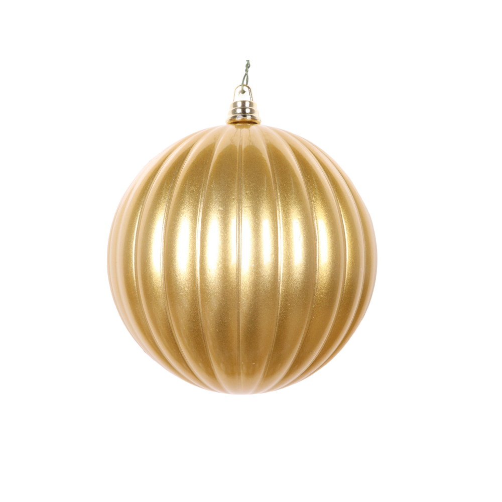 GOLD CANDY APPLE PLEATED ORNAMENTS (PREORDER)