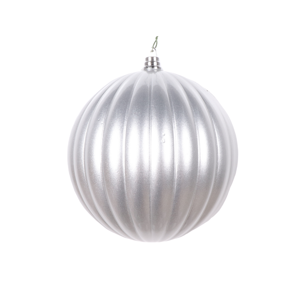 SILVER CANDY APPLE PLEATED ORNAMENTS (PREORDER)