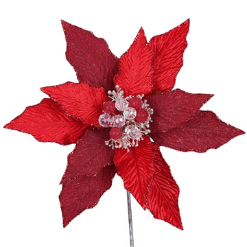 Buy red FESTIVE POINSETTIA STEM (PREORDER)