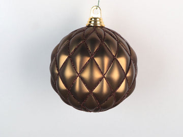 Buy chocolate DIAMOND PINTUCK ORNAMENT (PREORDER)