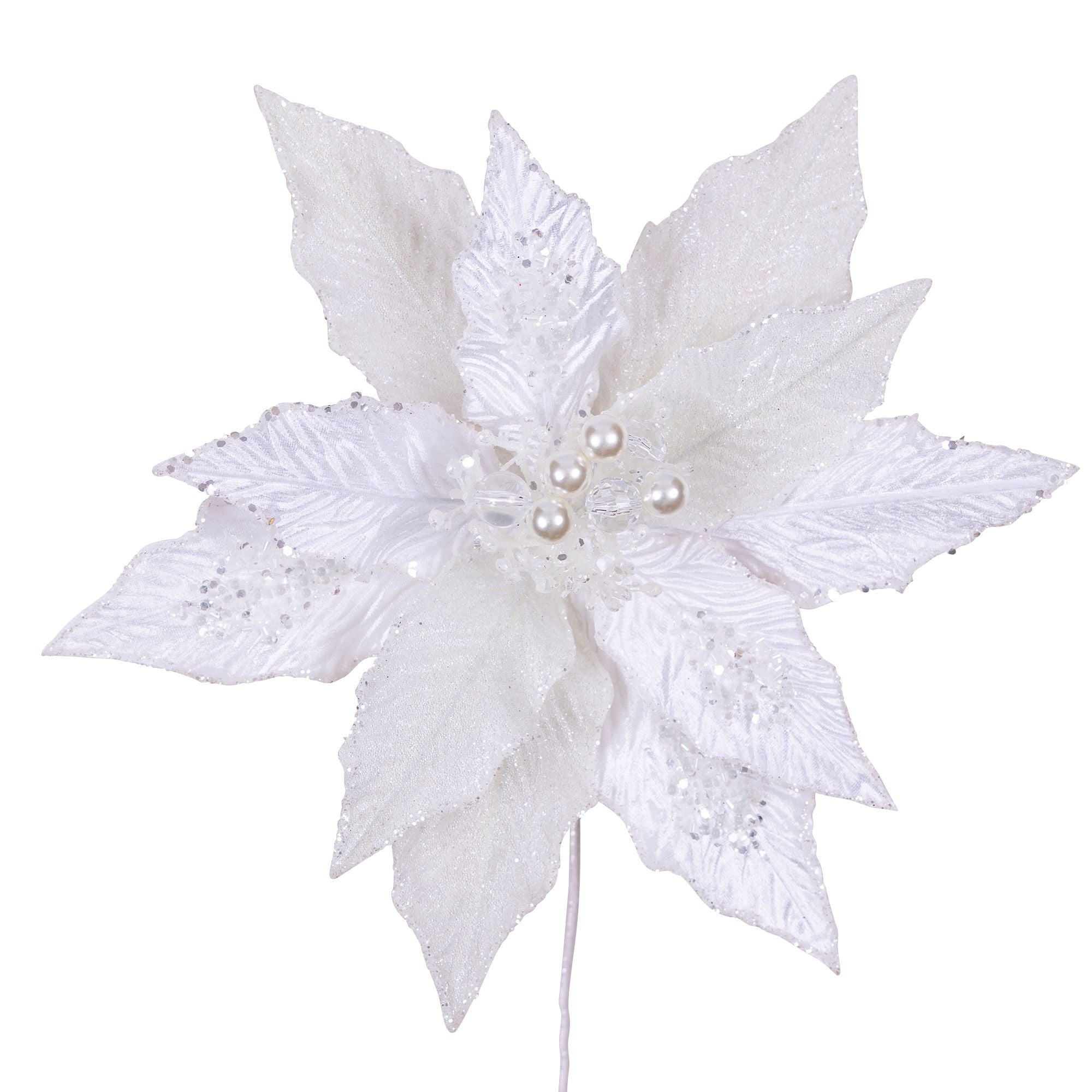 FESTIVE POINSETTIA CLIP (IN STOCK)