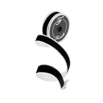 Buy black-and-white 2 TONE VELVET 1" (IN STOCK)