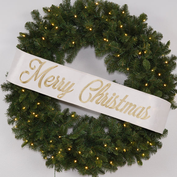 EMBROIDERED CHRISTMAS BANNER (IN STOCK)