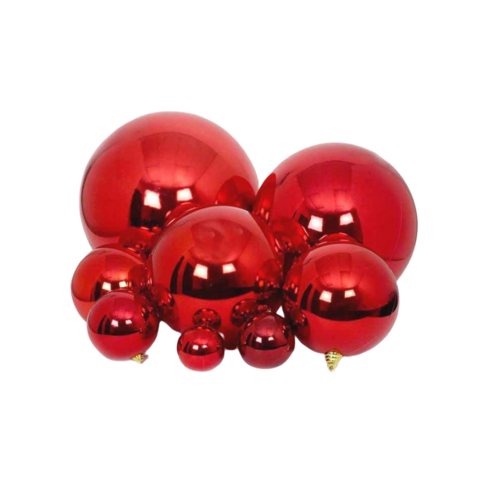 BURGUNDY SHINY ORNAMENTS (IN STOCK)