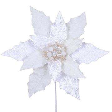 Buy white FESTIVE POINSETTIA STEM (IN STOCK)