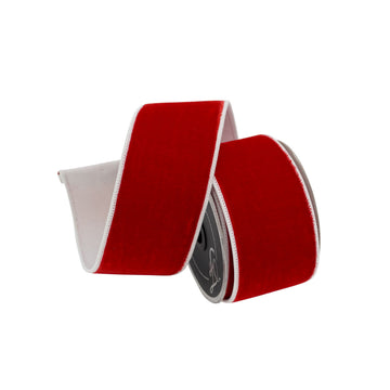 Buy red-and-white 2 TONE VELVET 2.5" (IN STOCK)