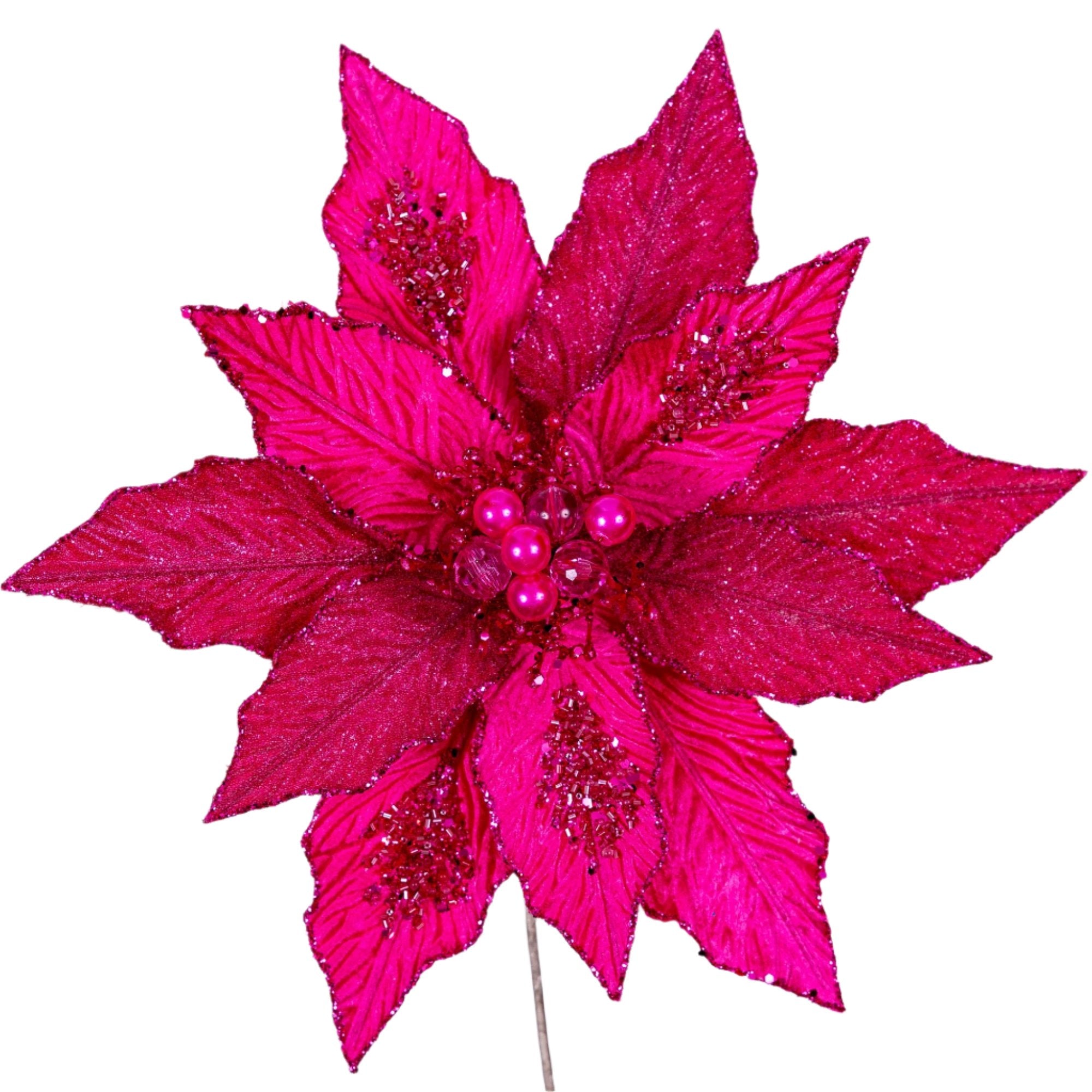 FESTIVE POINSETTIA CLIP (IN STOCK)