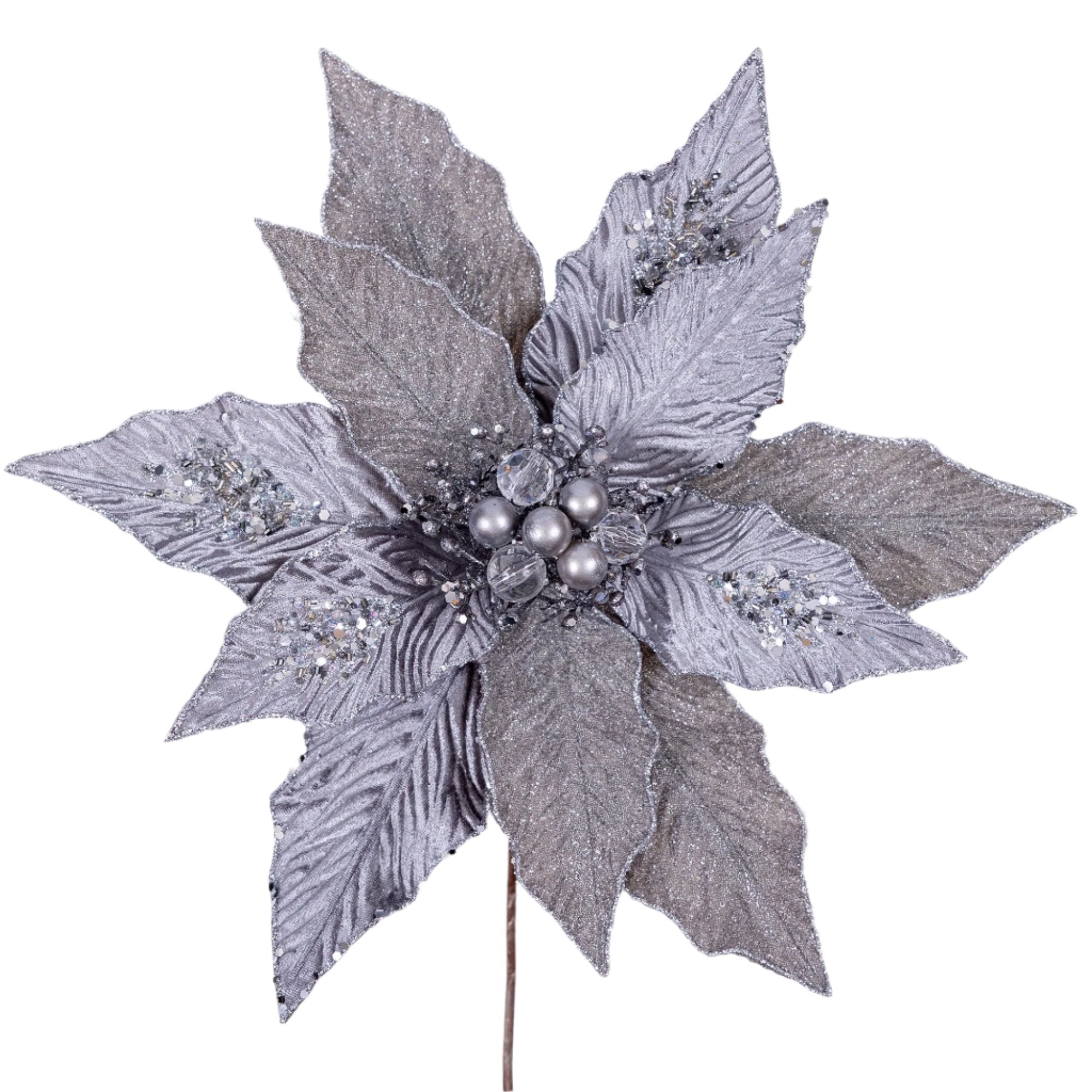 FESTIVE POINSETTIA CLIP (IN STOCK)