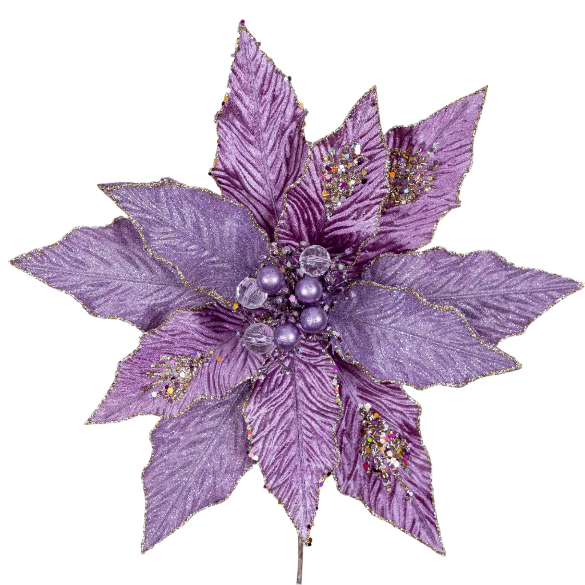 FESTIVE POINSETTIA CLIP (IN STOCK)