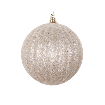 PLATINUM GLITTER PLEATED ORNAMENTS (IN STOCK)