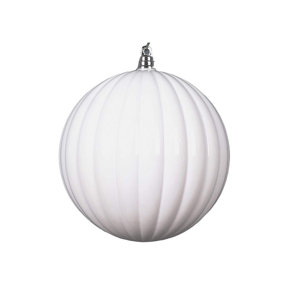 WHITE SHINY PLEATED ORNAMENTS (PREORDER)