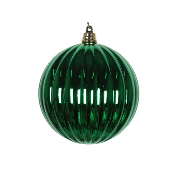 EMERALD SHINY PLEATED ORNAMENTS (IN STOCK)