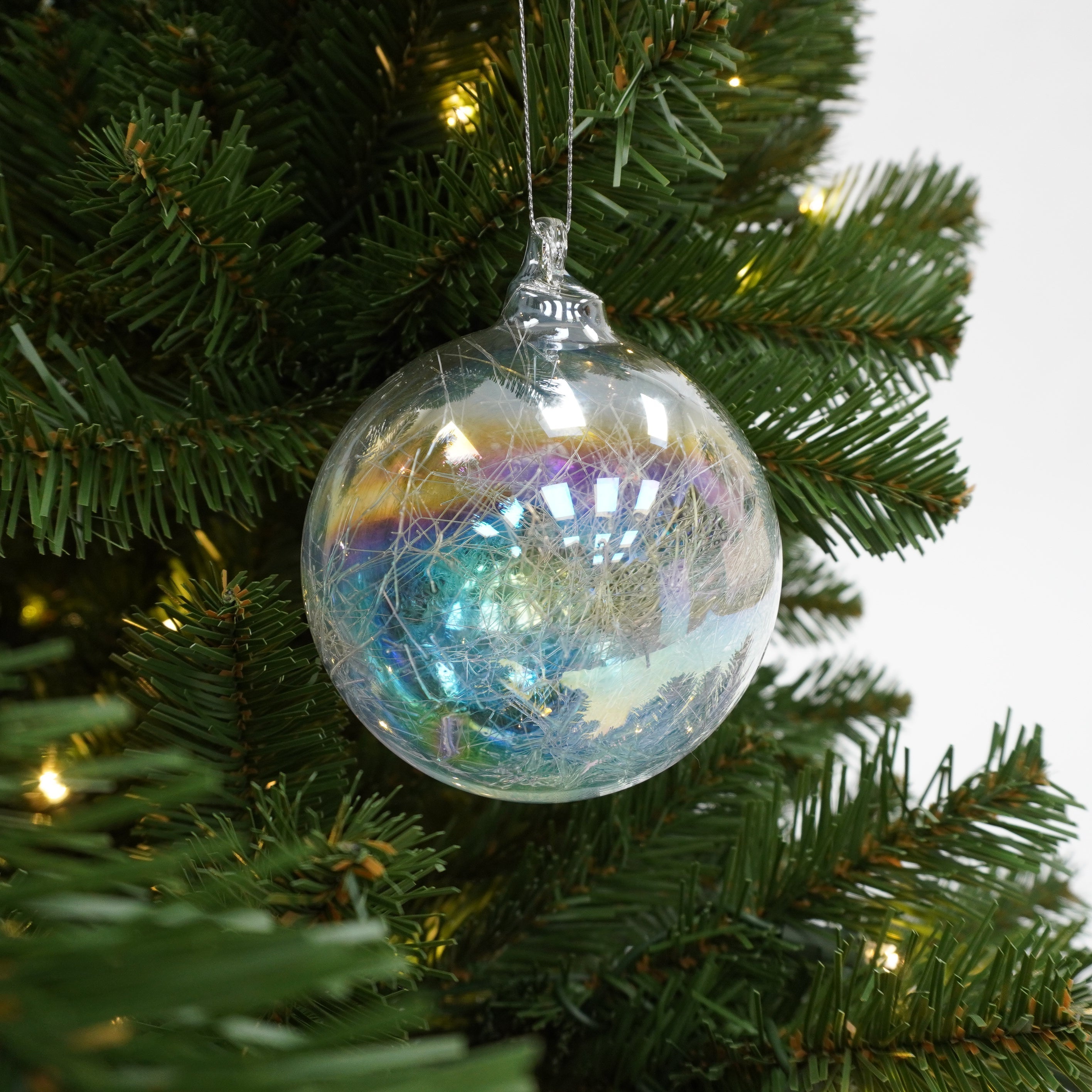 GLASS TINSEL ORNAMENT (IN STOCK)