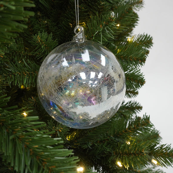 GLASS TINSEL ORNAMENT (IN STOCK)