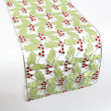 Buy red-and-lime HOLLY LACE RUNNER (PREORDER)