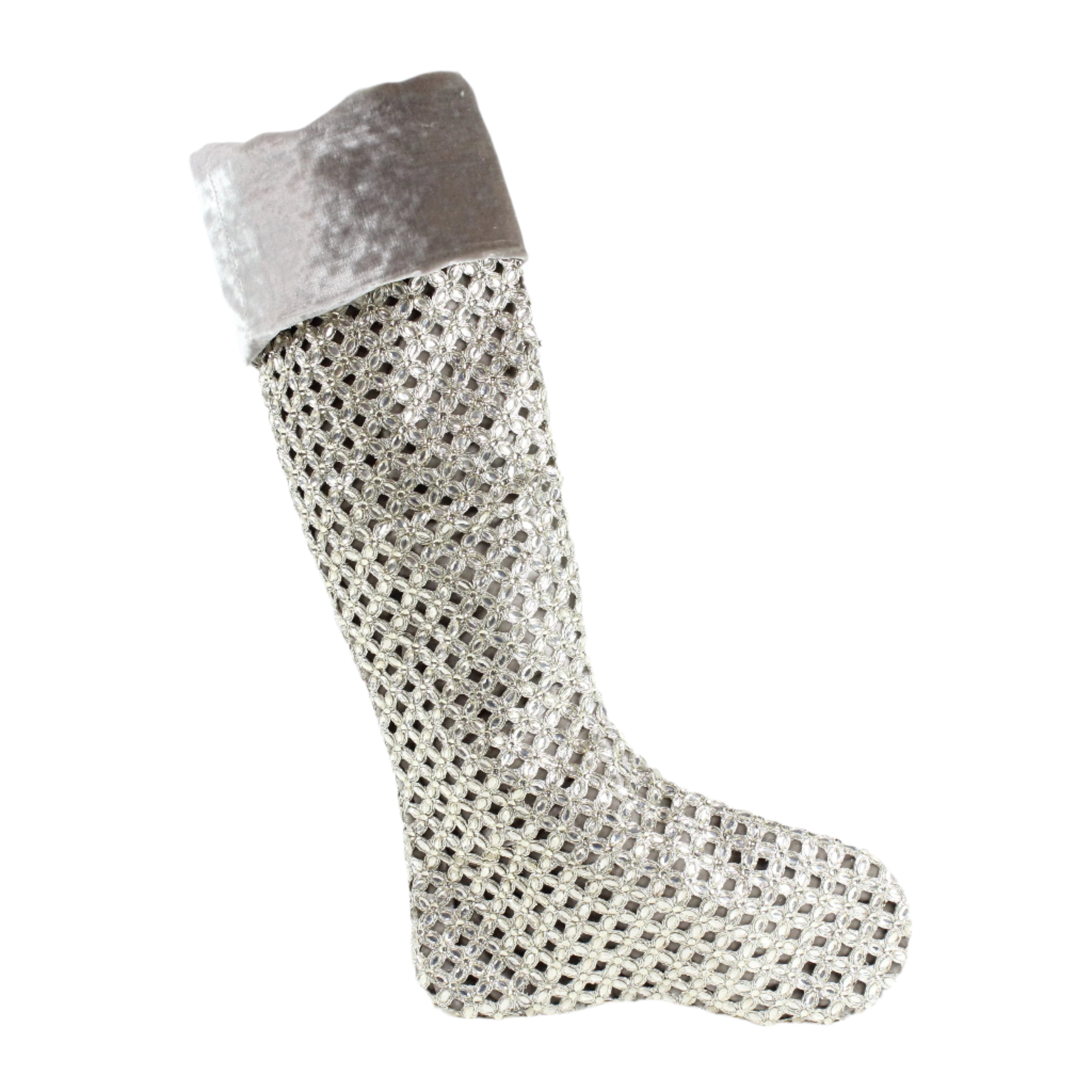 JEWELED BORDER STOCKING (PREORDER)