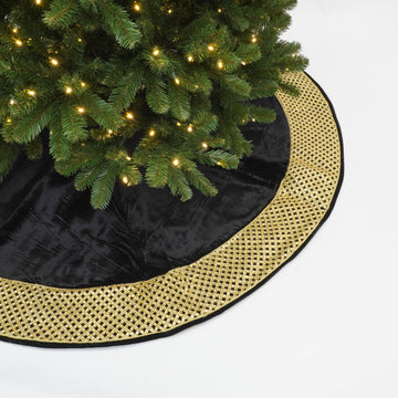 Buy black JEWELED BORDER TREE SKIRT (IN STOCK)
