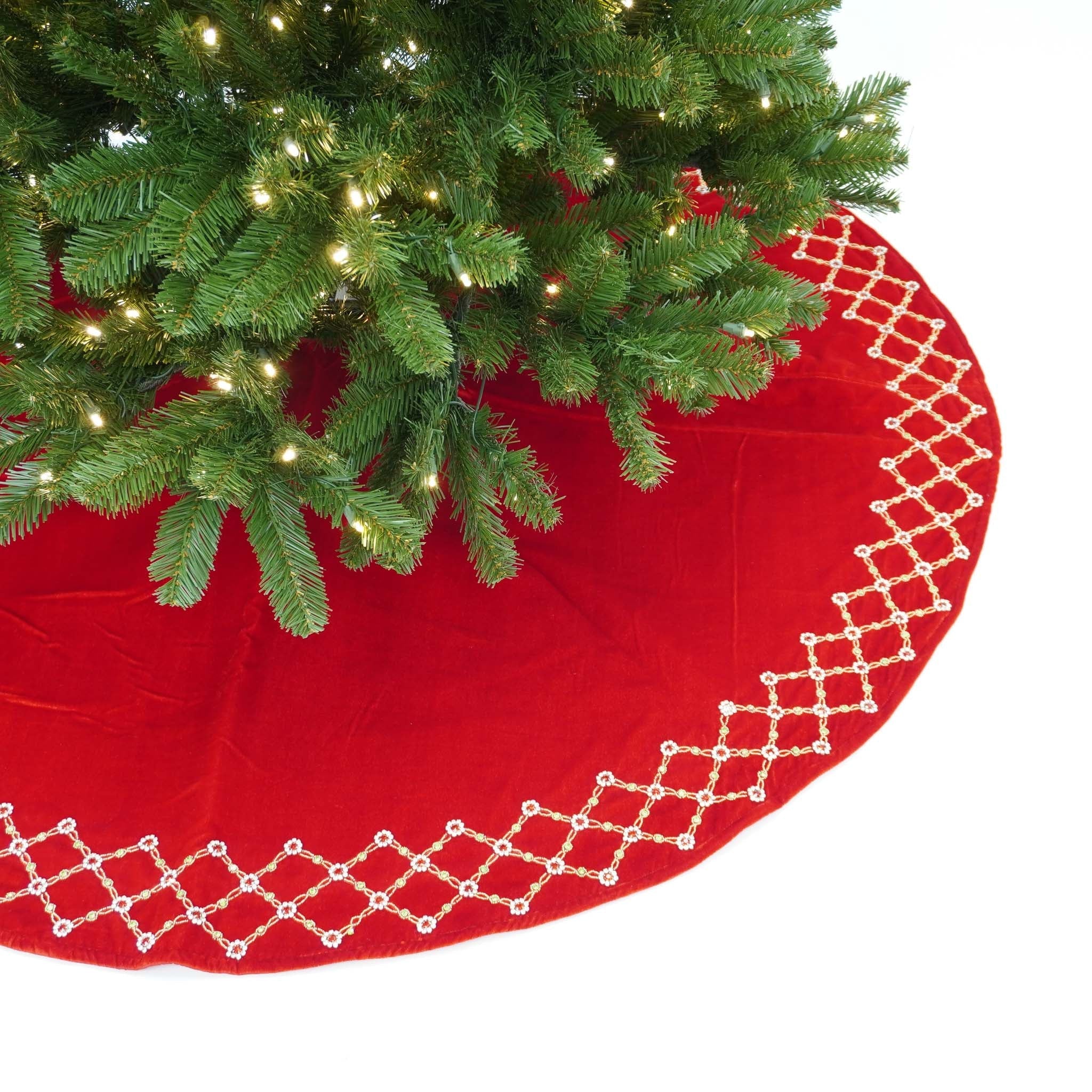 FLORAL JEWEL TREE SKIRT (IN STOCK)