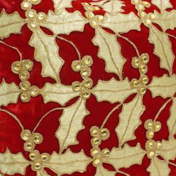 Buy red-and-gold HOLLY LACE STOCKING (PREORDER)