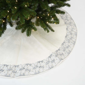 Buy white-and-silver HOLLY LACE TREE SKIRT (PREORDER)