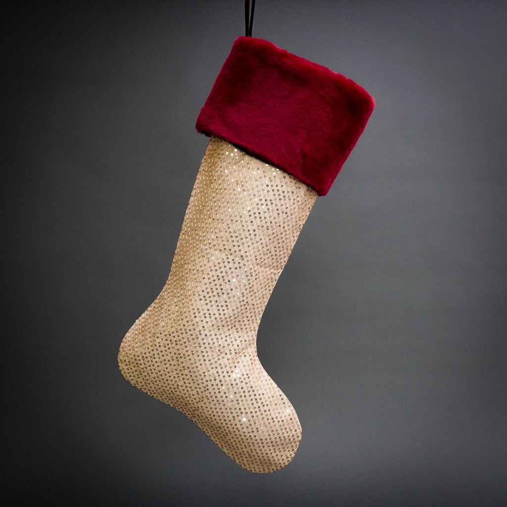 CHAMPAGNE SPARKLE STOCKING (PREORDER)