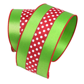 Buy lime-red-and-white POLKA DOT TRIM (IN STOCK)