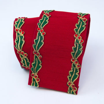 Buy red-and-emerald HOLLY BORDER (IN STOCK)