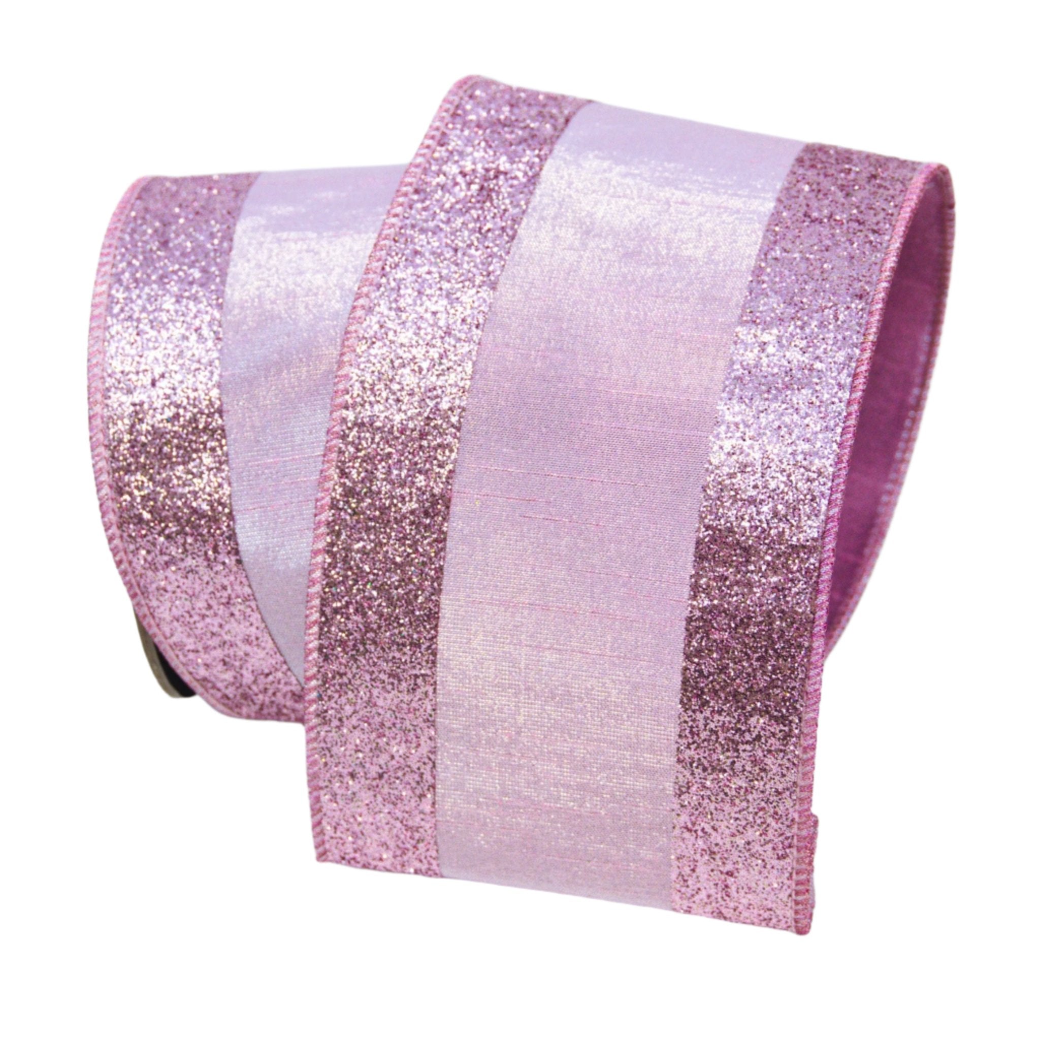 Metallic dupion wired edge ribbon