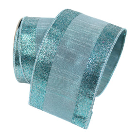 Metallic dupion wired edge ribbon