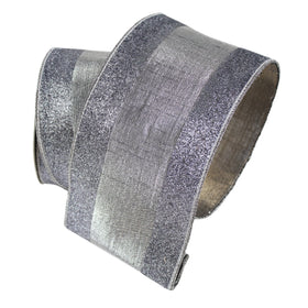 Metallic dupion wired edge ribbon