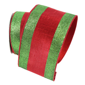 Metallic dupion wired edge ribbon