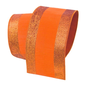 Metallic dupion wired edge ribbon