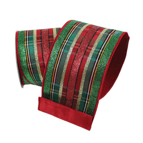 Buy emerald-and-red GLITZY PLAID RIBBON (PREORDER)