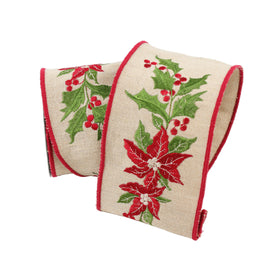 LINEN POINSETTIA HOLLY (IN STOCK)
