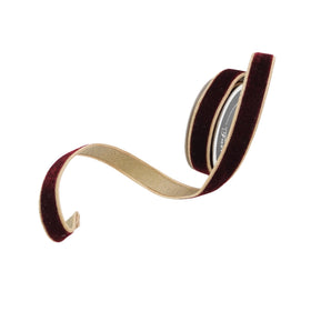 Buy burgundy-and-gold 2 TONE VELVET 1" (PREORDER)