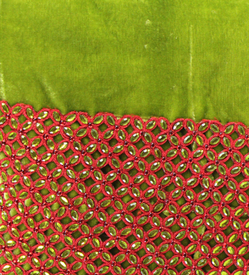 Buy lime JEWELED BORDER TREE SKIRT (IN STOCK)