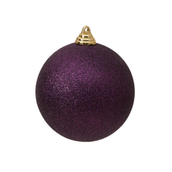 EGGPLANT GLITTER ORNAMENTS (IN STOCK)
