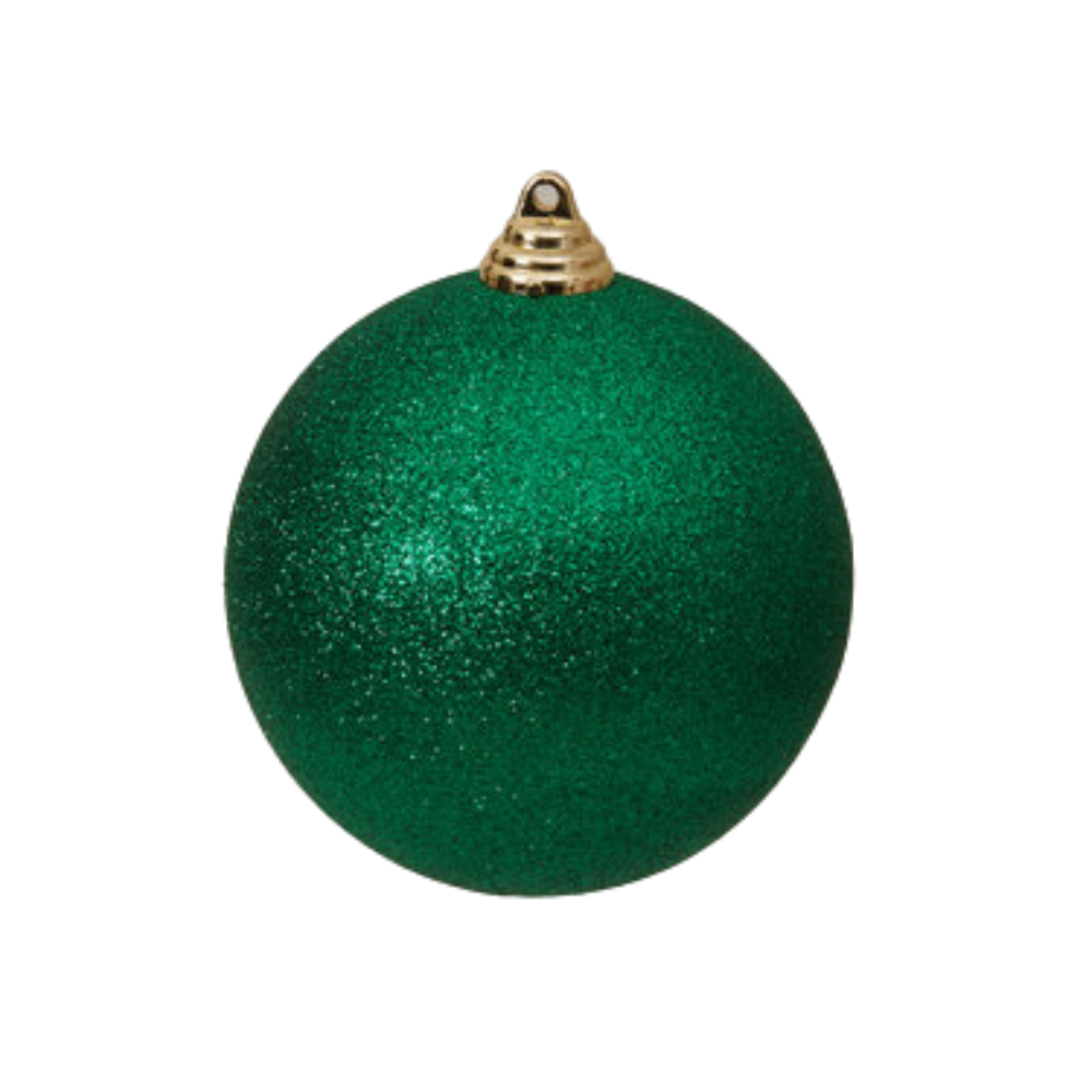 EMERALD GLITTER ORNAMENTS (IN STOCK)