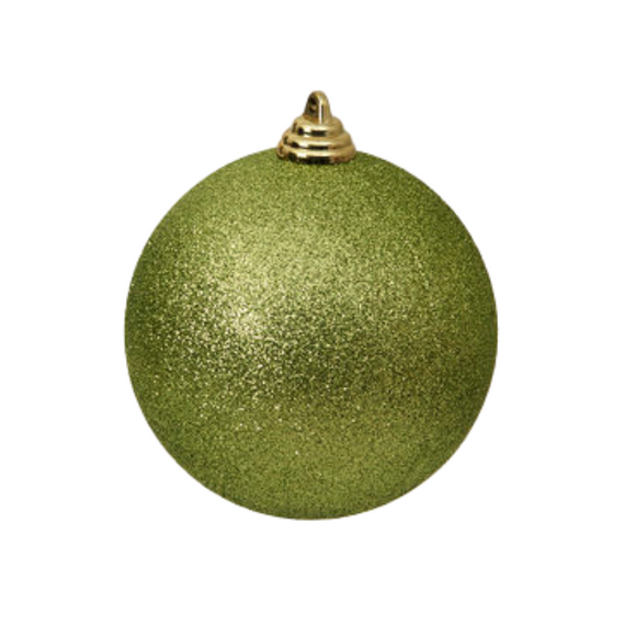 LIME GLITTER ORNAMENTS (IN STOCK)