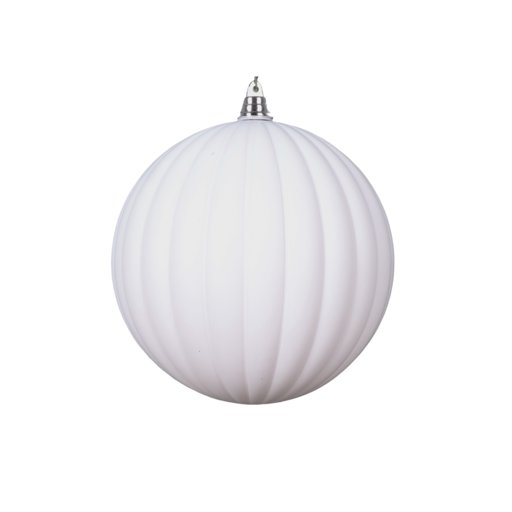 WHITE MATTE PLEATED ORNAMENTS (PREORDER)